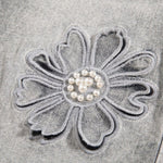 Risen Jeans Beaded-Embroidered Floral Cut-Out Ankle Jeans