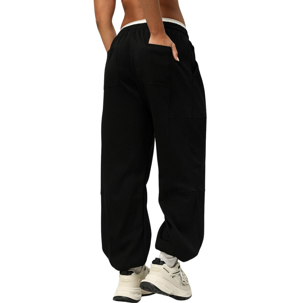 Women's Solid Baggy-Fit Joggers