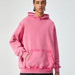 Washed Faded Kangaroo Pocket Hoodie