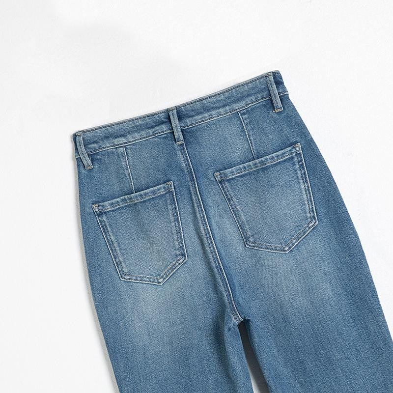 Risen Jeans Pearl-Embellished Embroidered Patchwork Cut-Out Jeans