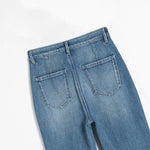 Risen Jeans Pearl-Embellished Embroidered Patchwork Cut-Out Jeans