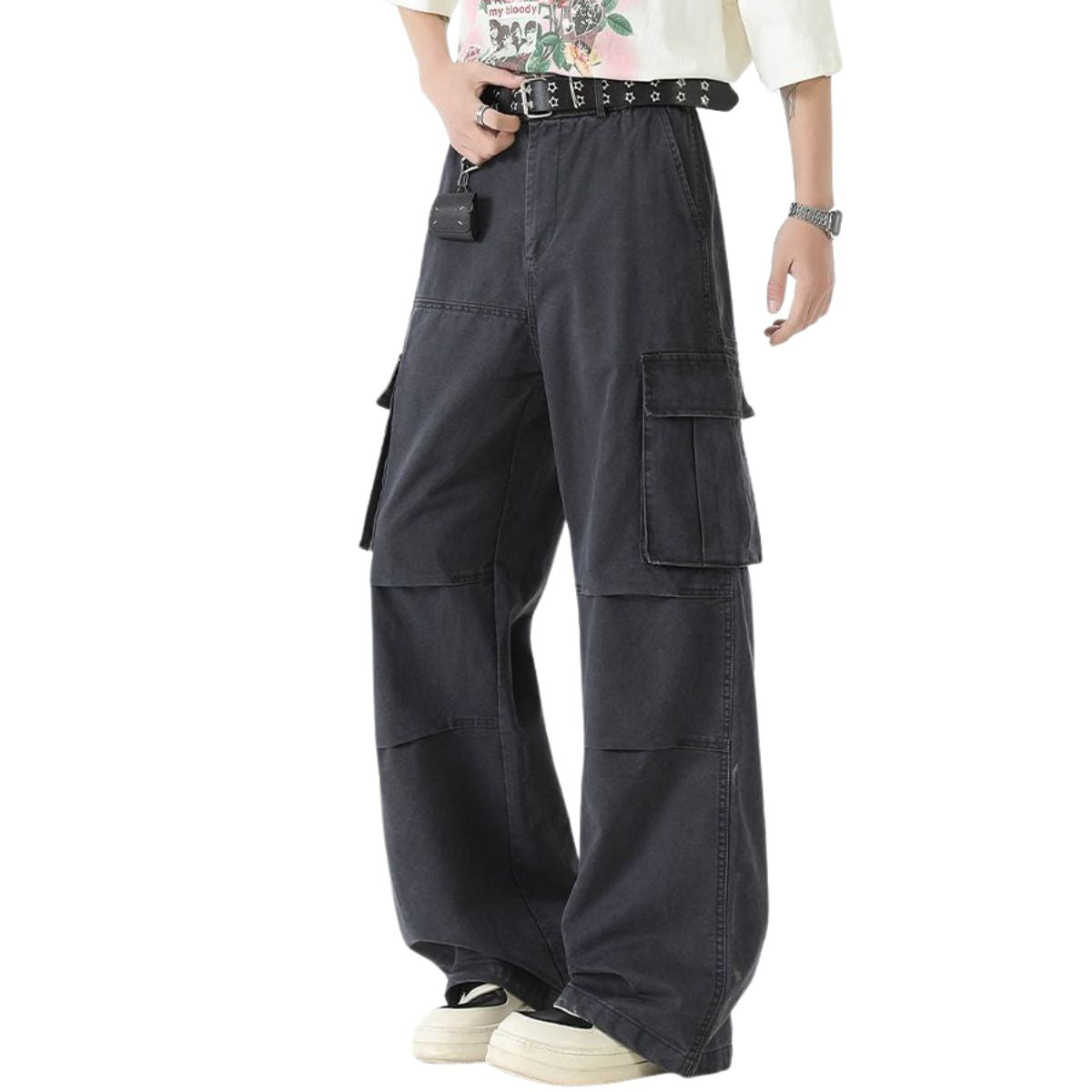 Straight-Leg Cotton Cargo Trousers