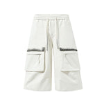 Pantalones cargo de pierna ancha y corte tobillero