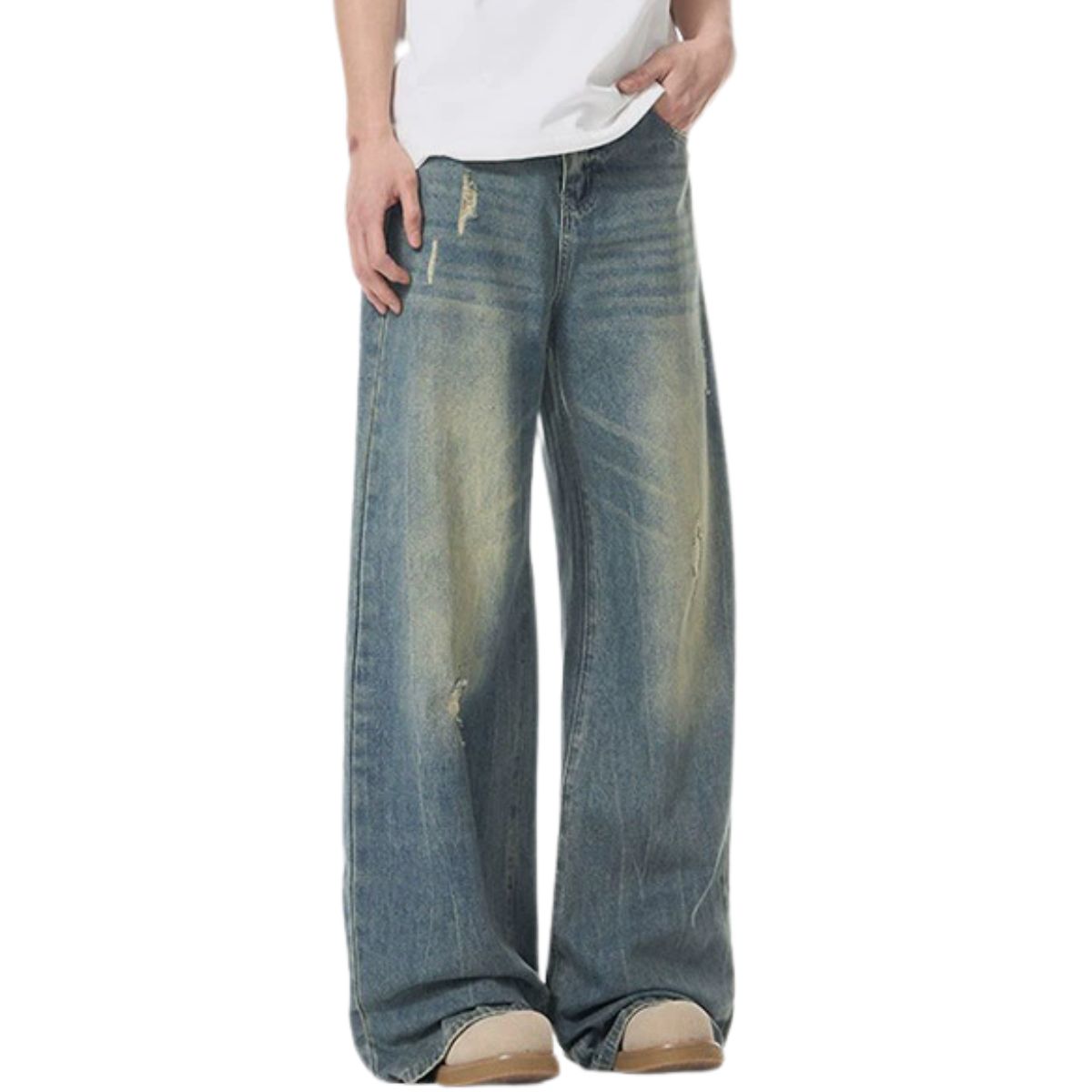 Vaqueros rectos rotos Whisker