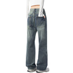 Risen Jeans Relaxed Fit Distressed Hem Ripped Jeans