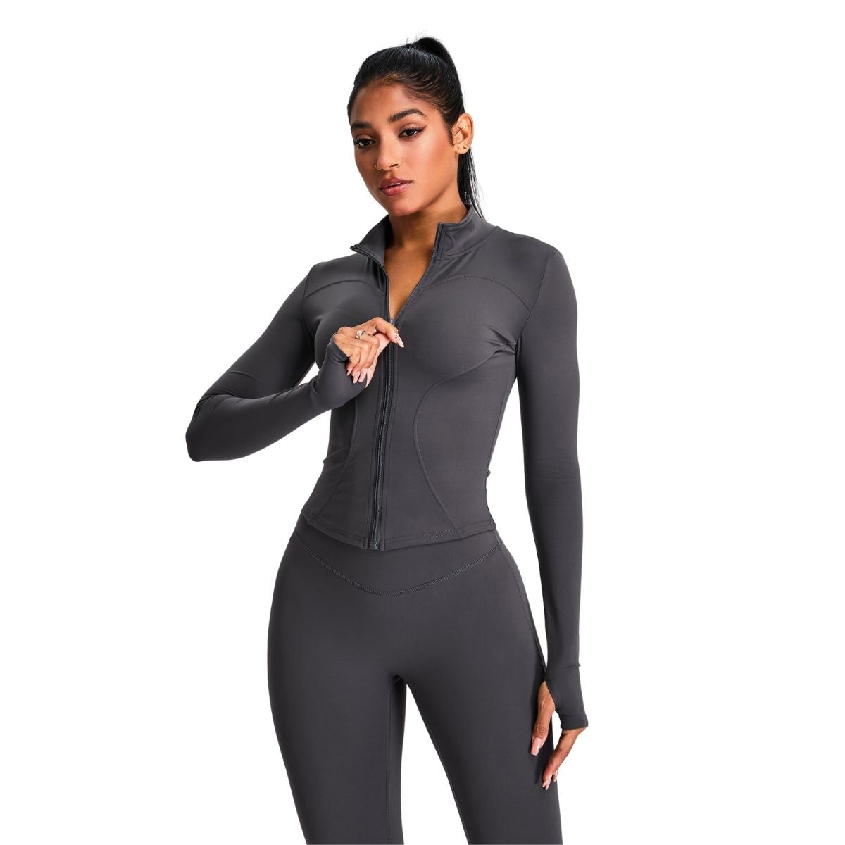 Tailored Fit Thumbhole Full-Zip Jacket