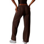 Women's Solid Pleated Cotton Trousers