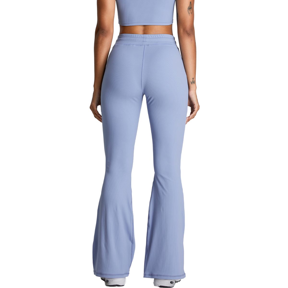 Drawstring Split-Hem Flare Leggings