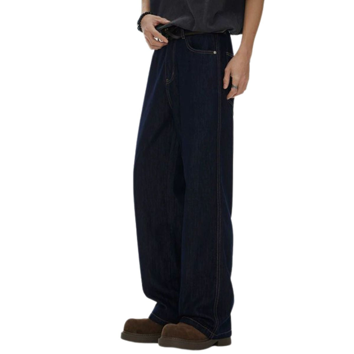 Pantalones vaqueros rectos con orillo