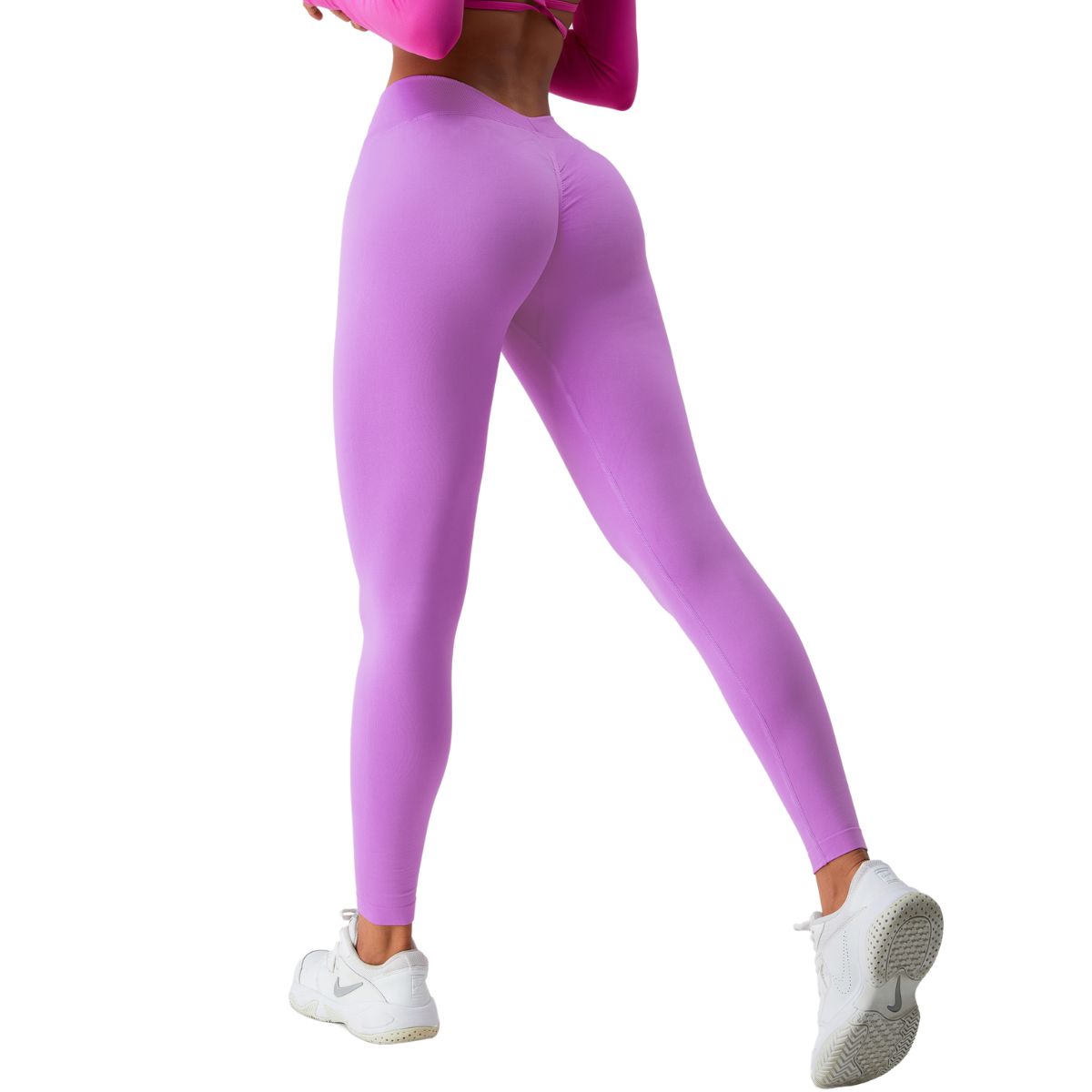 Solid Color V Waist Yoga Leggings