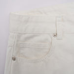 White Baggy Bermuda Denim Shorts