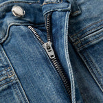 Risen Jeans Pearl-Embellished Embroidered Patchwork Cut-Out Jeans