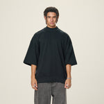 Heavyweight Oversized Mock-Neck Tee 9.15oz