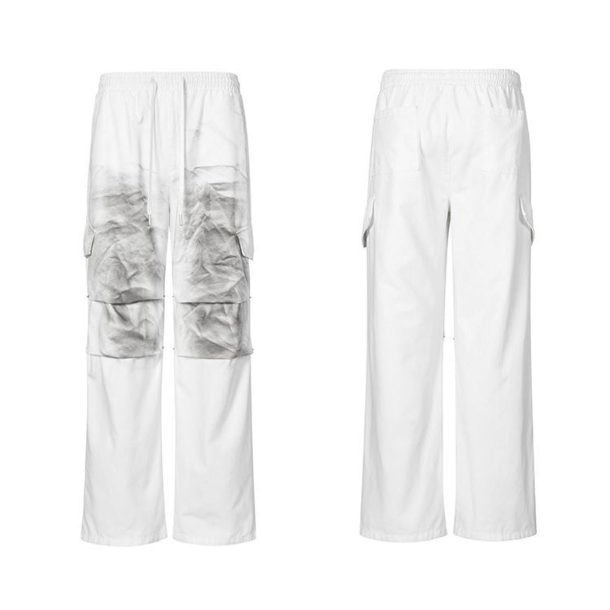 Paint-Splattered Cotton Cargo Pants