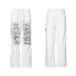 Paint-Splattered Cotton Cargo Pants