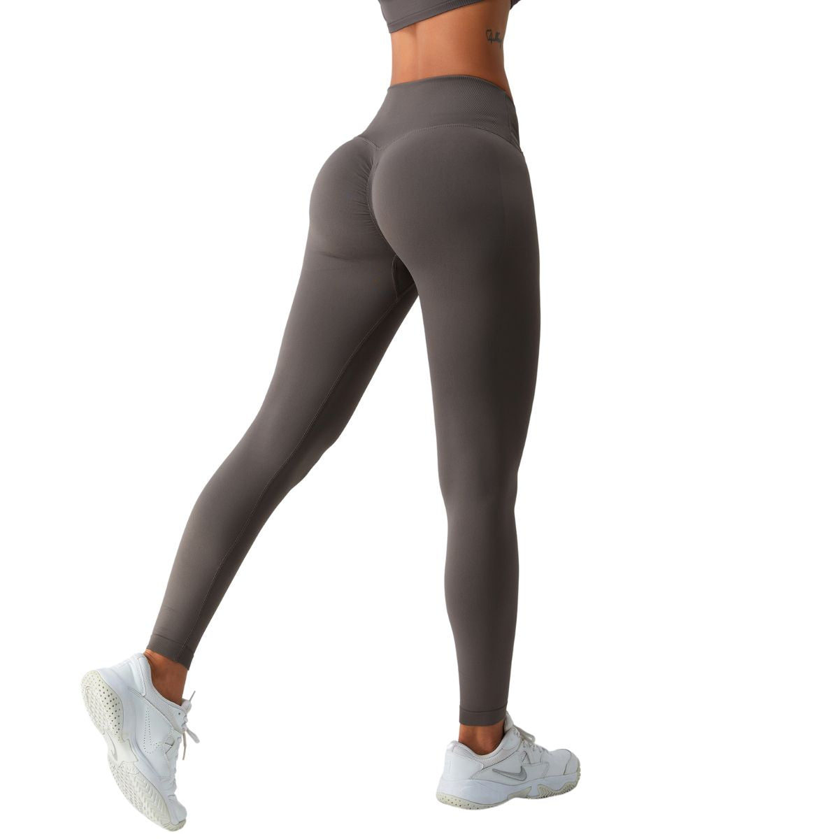 Women's Solid Color Crossover Leggings