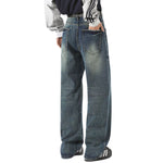 Tie-Dye Wash Distressed Baggy Jeans