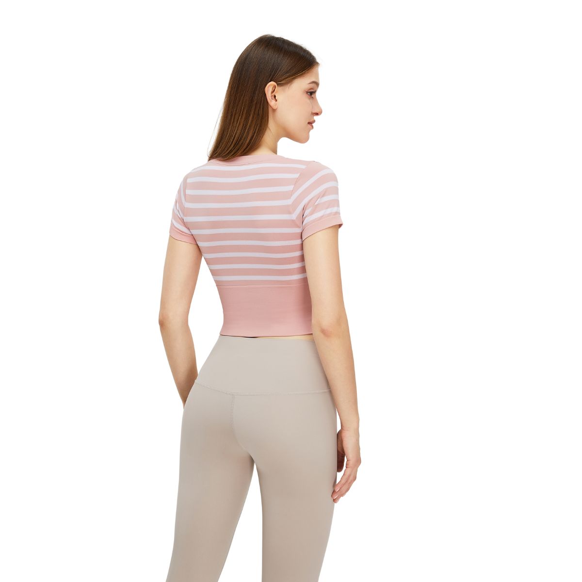 Striped Cropped Short-Sleeve Tee