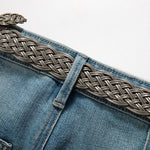 Risen Jeans Pearl-Frog Embroidered Wide-Leg Jeans