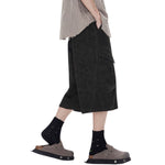 Cargo Wide-Leg Cropped Cotton Pants