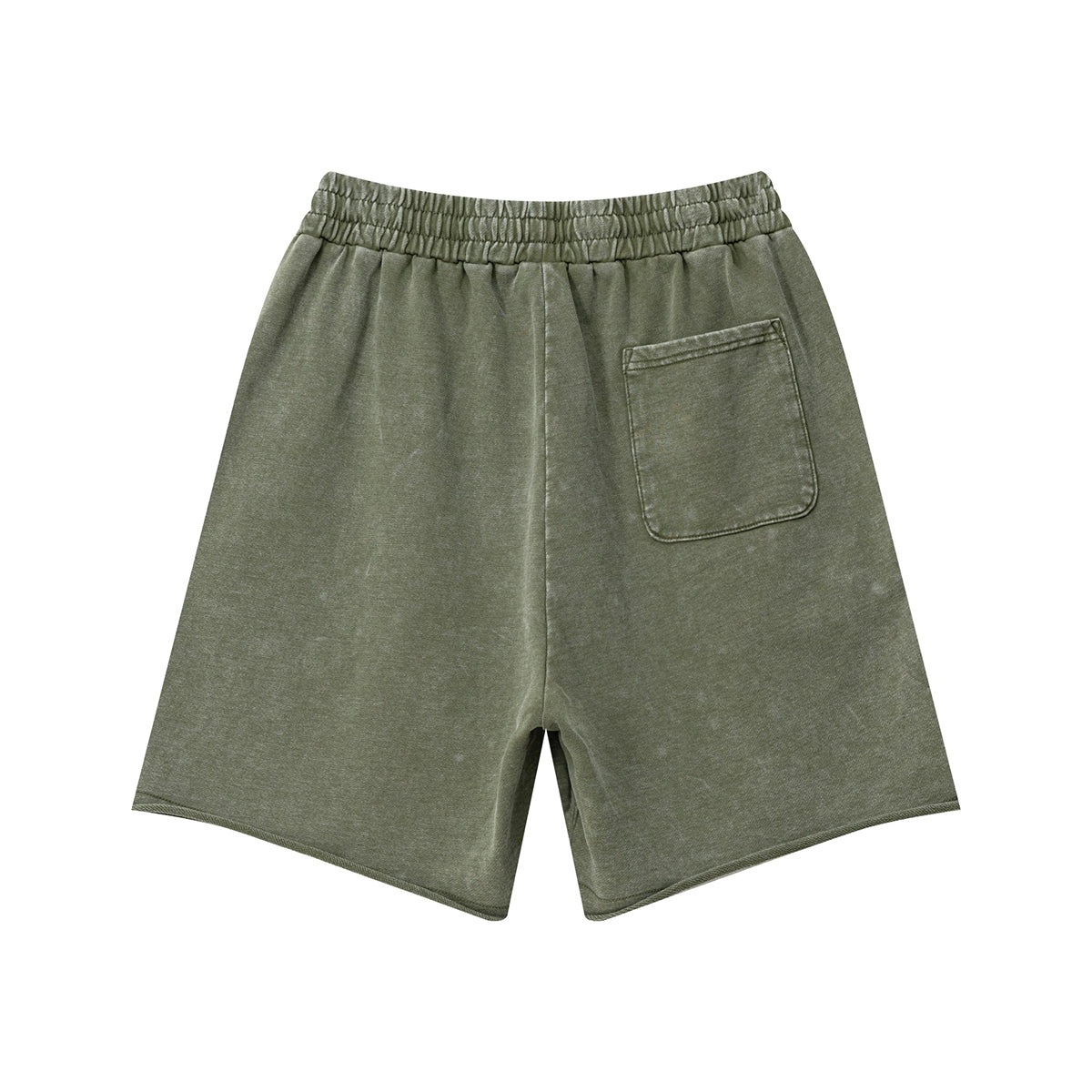 Stone-Wash Raw-Hem Shorts