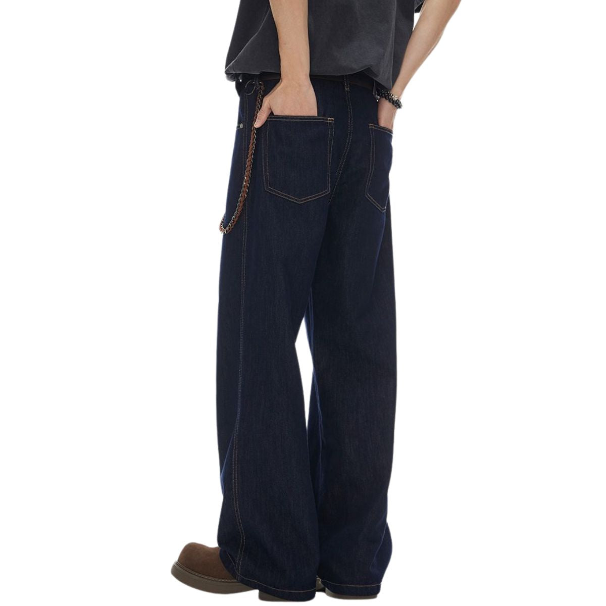 Pantalones vaqueros rectos con orillo