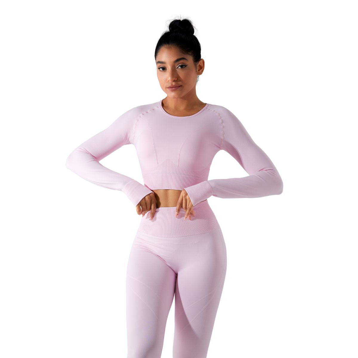 Camisa corta de manga larga con agujeros para los pulgares