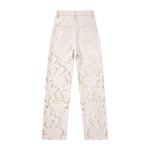 Risen Jeans High-Rise Embroidery Cut-Out Wide-Leg Jeans