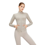 Solid Color Tailored Fit Full-Zip Jacket