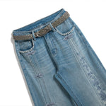 Risen Jeans Pearl-Frog Embroidered Wide-Leg Jeans