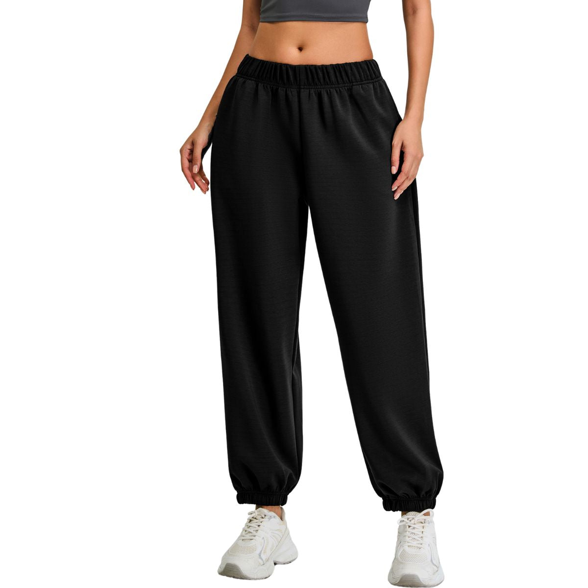 Solid Color Relaxed Fit Joggers