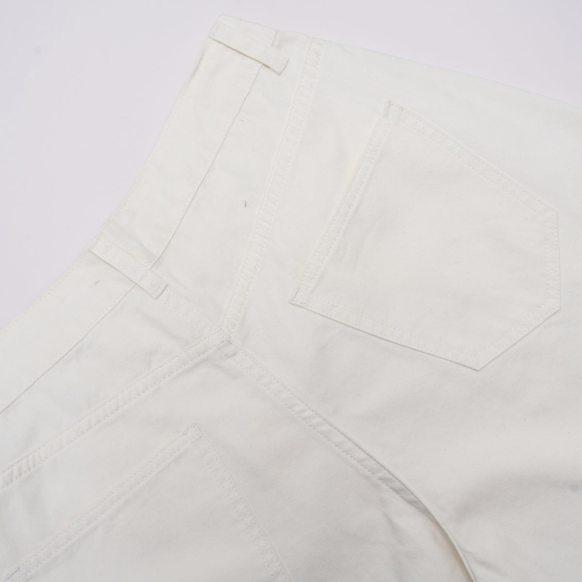 White Baggy Bermuda Denim Shorts