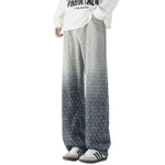 Ombre Jacquard Relaxed Fit Denim Trousers