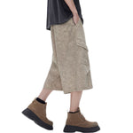 Cargo Wide-Leg Cropped Cotton Pants
