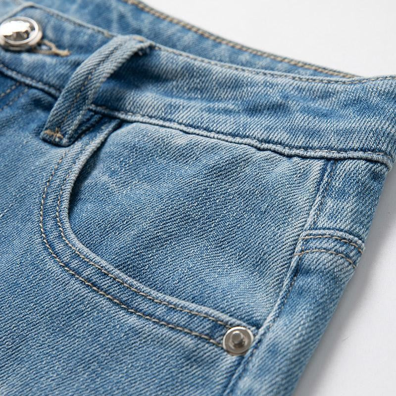 Risen Jeans Organza Patchwork Floral-Embroidered Bootcut Jeans