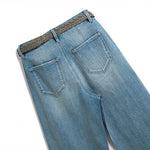 Risen Jeans Pearl-Frog Embroidered Wide-Leg Jeans