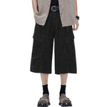 Cargo Wide-Leg Cropped Cotton Pants