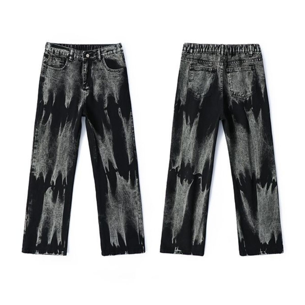 Smoke Rise Y2K Tie-Dye Straight Leg Jeans
