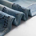 Risen Jeans Wide-Leg Rhinestone & Embroidered Cut-Out Jeans