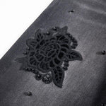 Risen Jeans Pearl-Embellished Floral-Embroidered Whisker Jeans