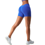 Solid Color V Waist Yoga Shorts