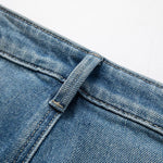 Risen Jeans Pearl-Embellished Embroidered Patchwork Cut-Out Jeans