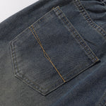 High Waist Wide Leg Ombre Denim Shorts