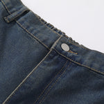 Elastic Waist Star Applique Bermuda Shorts