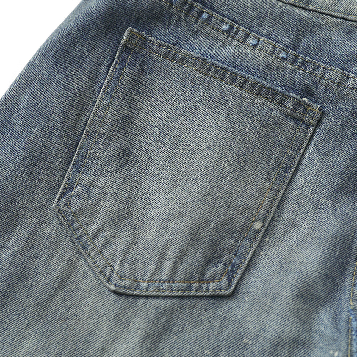 Wrinkle Wash Retro Ripped Baggy Jeans