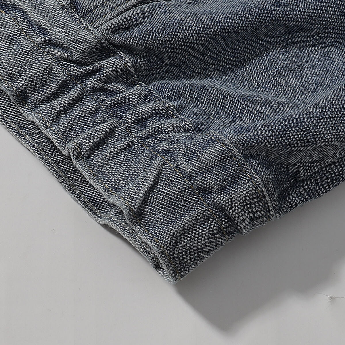 Zip-Up Washed Denim Jacket