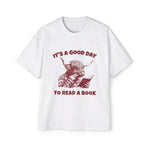 Highland Cow Reading Book Graphic Tee-INNBLAC Fashion Apparel