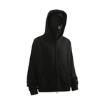 Unisex Full-Zip Fleece Layered Hood Hoodie