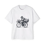Raccoon Riding Bicycle With Daughter Graphic Tee-INNBLAC Fashion Apparel
