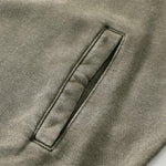 Vintage Zip-Up Ribbed Stand Collar Sweatshirt